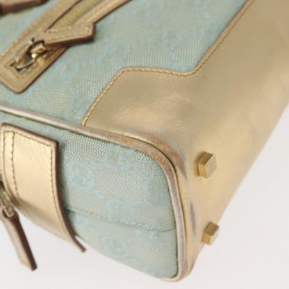 Gucci GUCCI GG Canvas Hand Bag Peppermint Gold 000 0852 Authentic 146975
