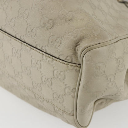 Gucci GUCCI Guccissima GG Canvas Sukey Hand Bag Leather White Gold 211944 Authentic yk20007