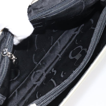 Salvatore Ferragamo Salvatore Ferragamo Gancini Shoulder Bag Canvas White Silver Authentic bs25930