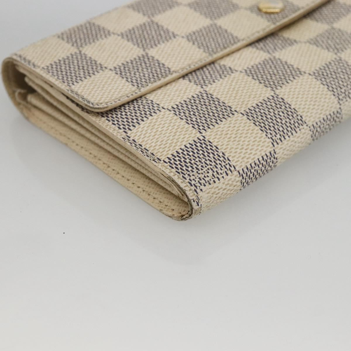 Louis Vuitton LOUIS VUITTON Damier Azur Portefeuille Sarah Long Wallet N61735 LV Authentic YKZ1187 Bag