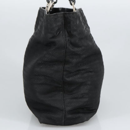 Prada PRADA Hand Bag Nylon Black Silver Authentic 96925