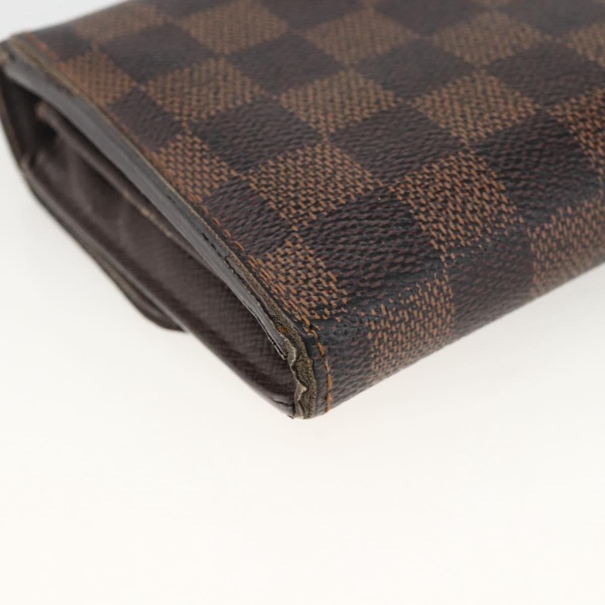Louis Vuitton LOUIS VUITTON Damier Ebene Portefeuille Sistina Long Wallet N61747 Authentic bs34333 Bag