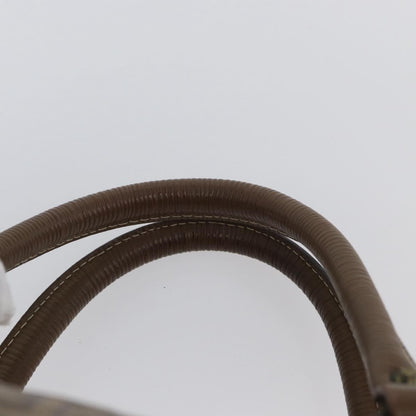 Fendi FENDI Zucchino Canvas Hand Bag PVC 2 Set Brown Authentic ti3754