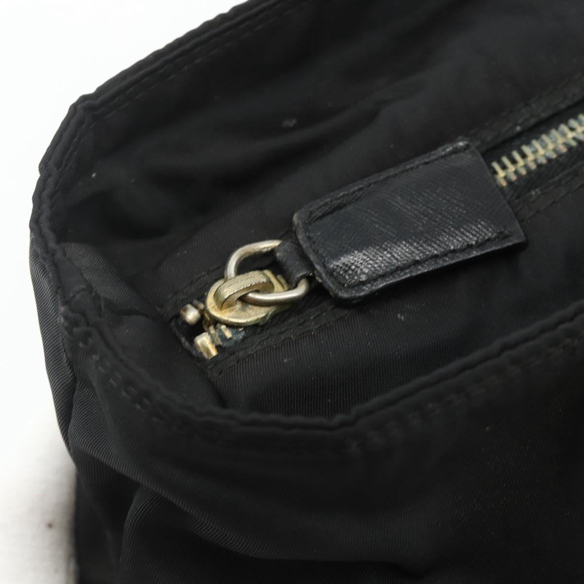 Prada PRADA Chain Tote Bag Nylon Black Gold Authentic 178129