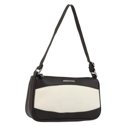 Gucci GUCCI Hand Pouch Bag Canvas Leather Brown White 92821 Authentic 177484A