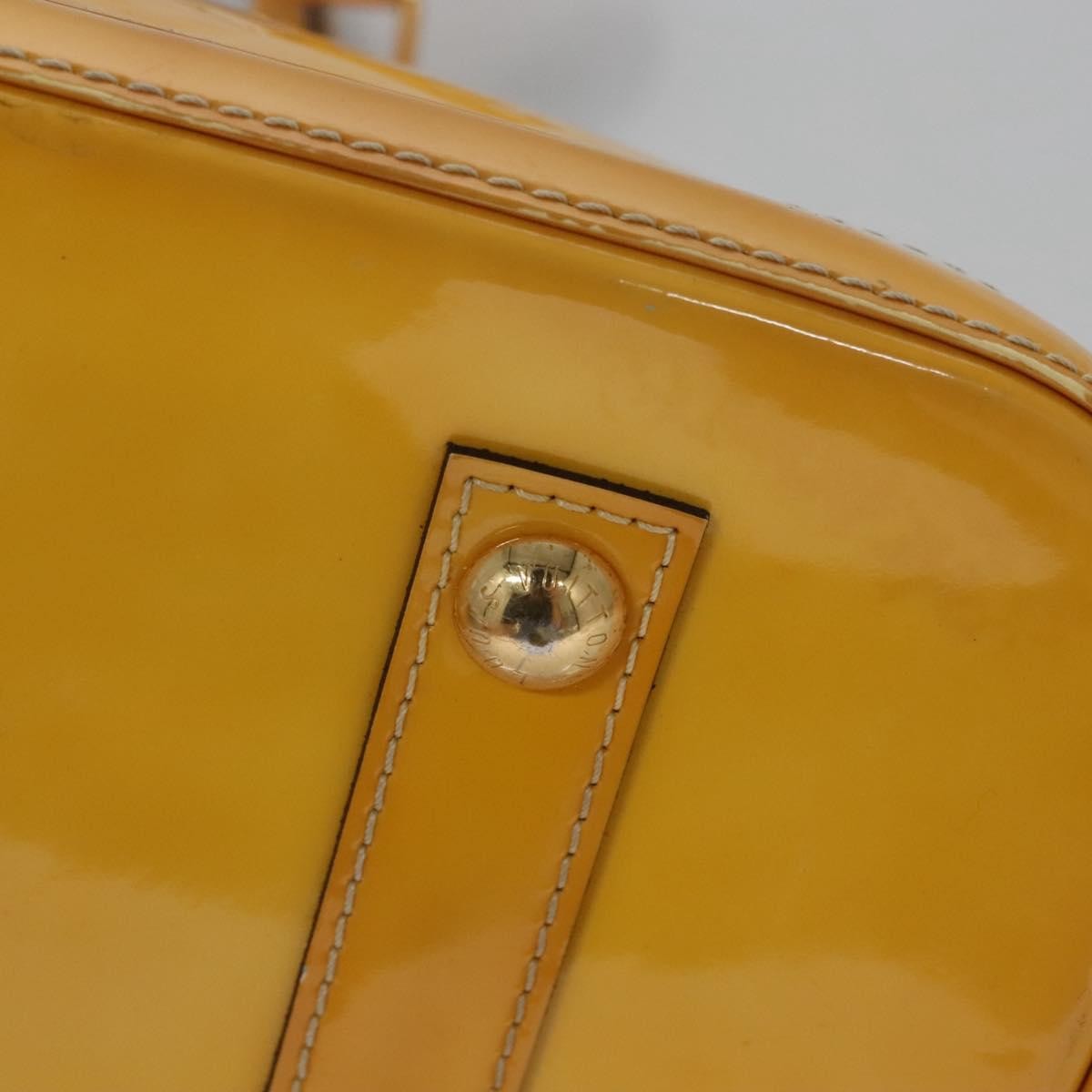 Louis Vuitton LOUIS VUITTON Monogram Vernis Alma PM Hand Bag Citrin M90101 LV Authentic EC497