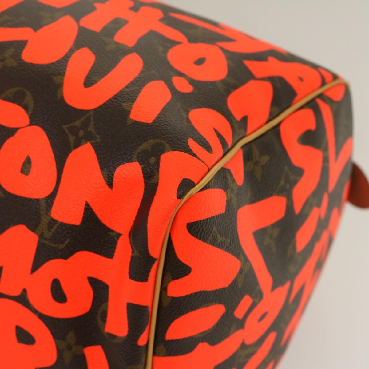 Louis Vuitton LOUIS VUITTON Monogram Graffiti Keepall 50 Boston Bag Orange M93699 Authentic 29908SV