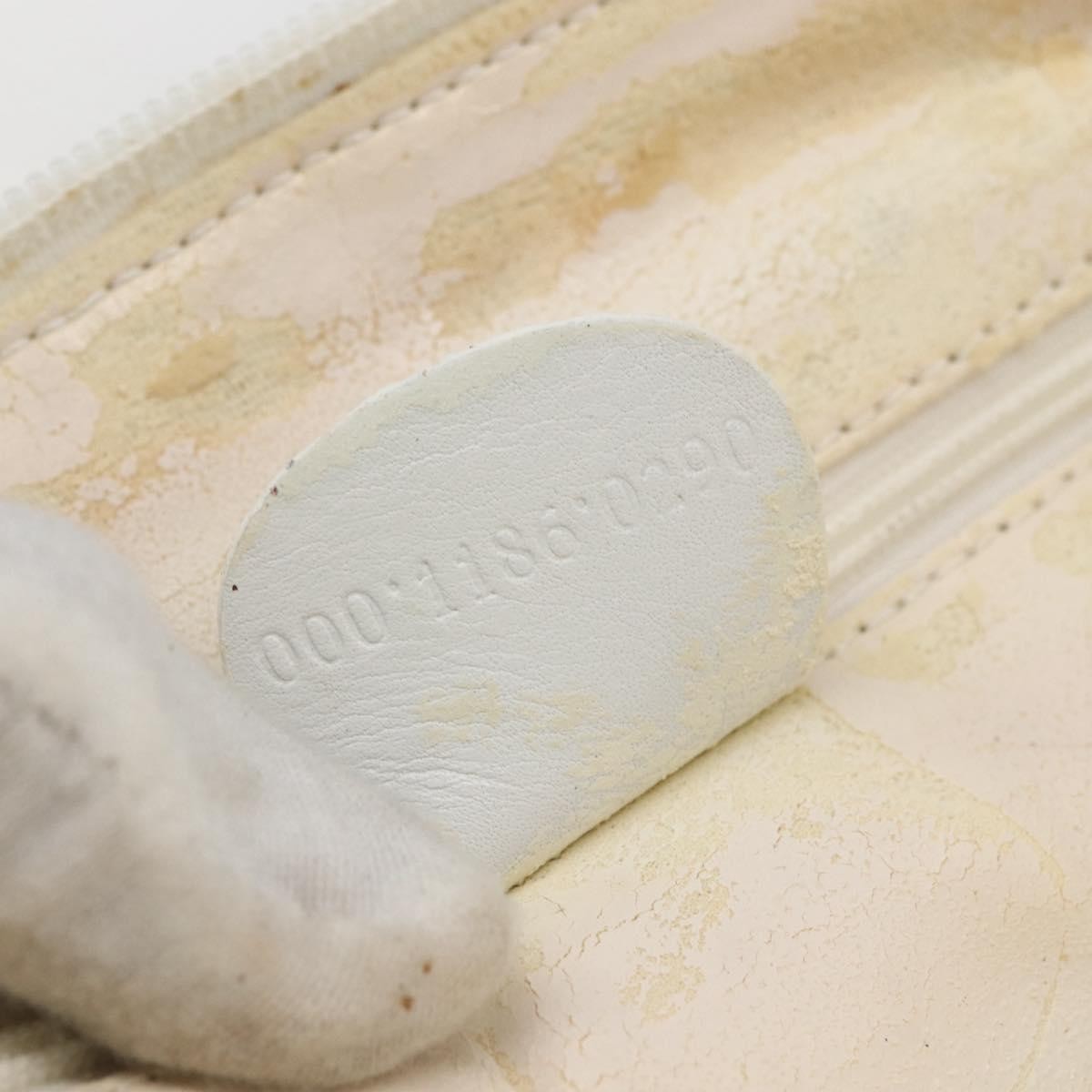 Gucci GUCCI Bamboo Hand Bag Leather White Gold Authentic ki6188