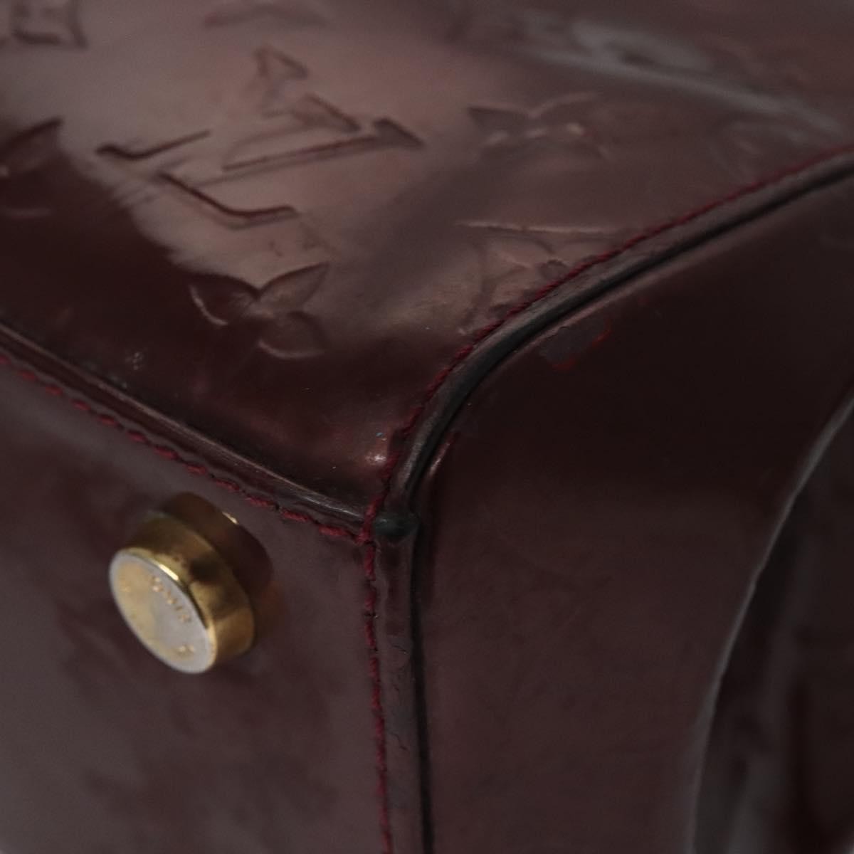 Louis Vuitton LOUIS VUITTON Vernis Blair MM Hand Bag 2way Rouge Favist M91690 LV Authentic EC506