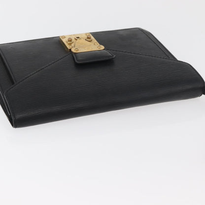 Louis Vuitton LOUIS VUITTON Epi Serie Dragonne Clutch Bag Black Noir M52612 LV Authentic bs35123