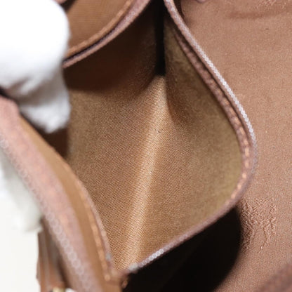 Burberrys Burberrys Nova Check Hand Bag Canvas Leather Beige Gold Authentic mr1638