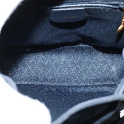 Gucci GUCCI Bamboo Backpack Suede Navy Gold 003 2034 0030 Authentic ep10733 Bag