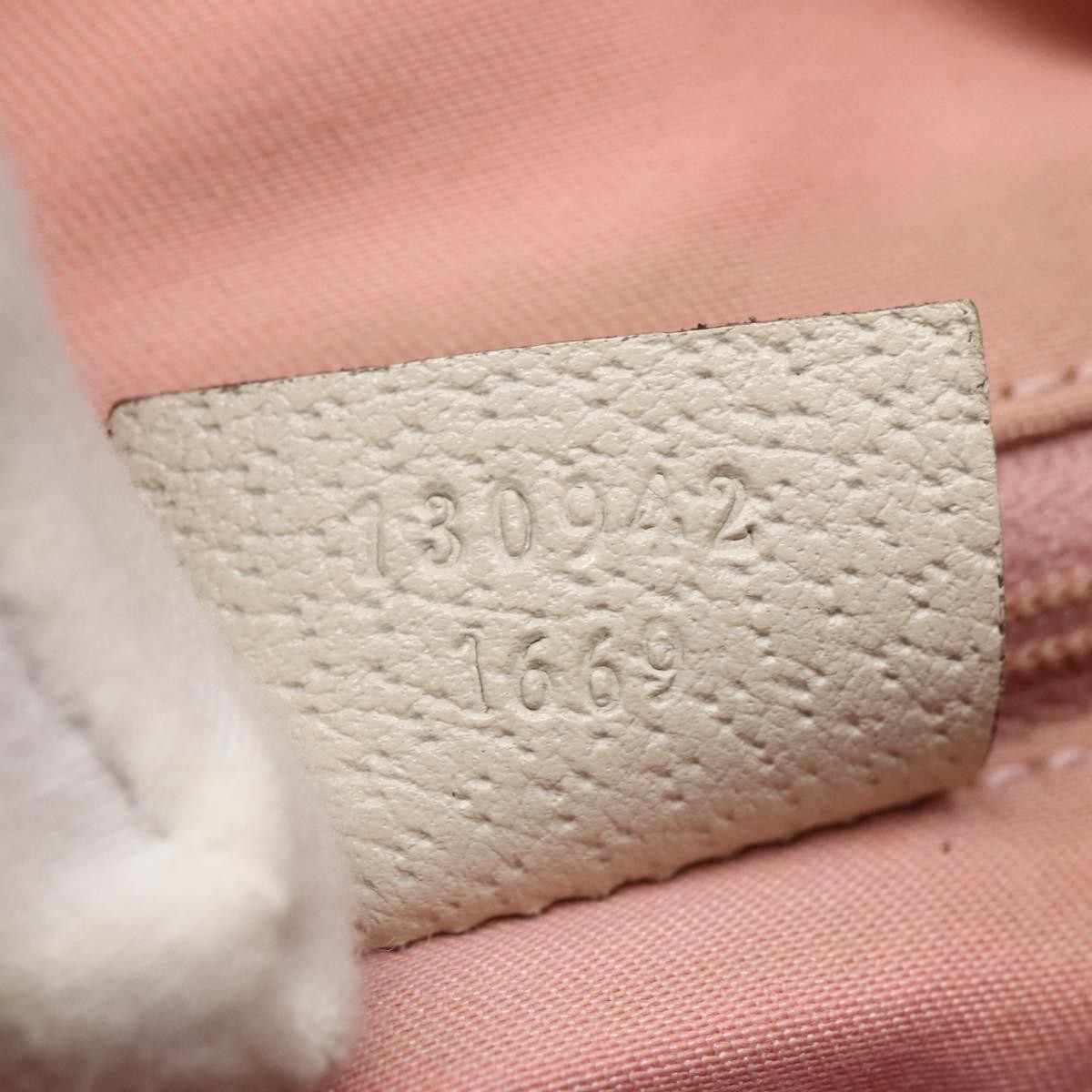 Gucci GUCCI GG Canvas Hand Bag Outlet Pink Gold 130942 Authentic 160602