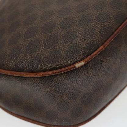 Celine CELINE Macadam Canvas Shoulder Bag PVC Leather Brown Gold Authentic bs19763
