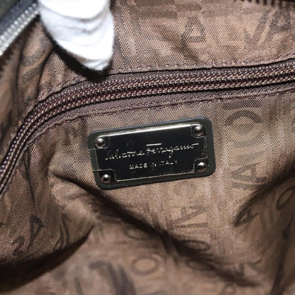 Salvatore Ferragamo Salvatore Ferragamo Gancini Hand Bag Enamel Green Silver Authentic 126114