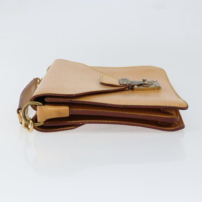 Louis Vuitton LOUIS VUITTON Epi Biface Hand Bag 2way Beige LV Authentic bs30897
