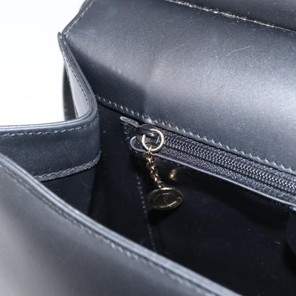 Gucci GUCCI Shoulder Bag Leather Black Gold Authentic BA8638