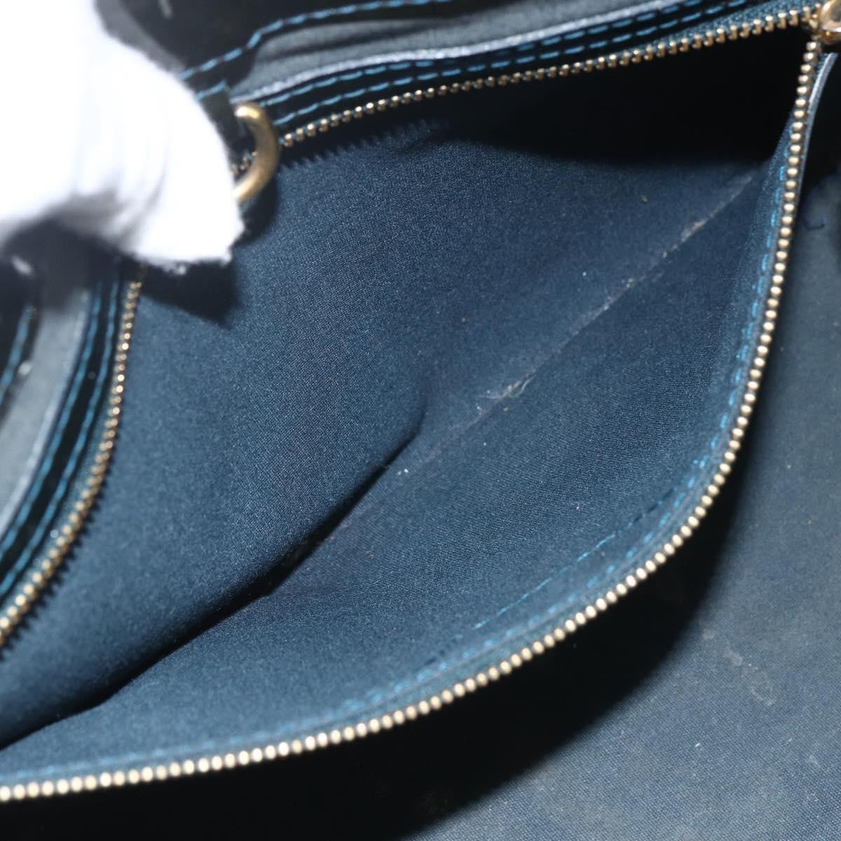Louis Vuitton LOUIS VUITTON Monogram Vernis Wilshire PM Bag Blue Galatic M93646 LV Authentic 163318