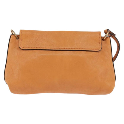 Chloé Chloé Chloe Shoulder Bag Leather Orange Gold Authentic BA5902