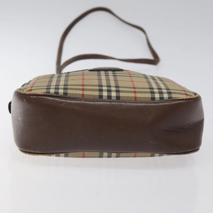 Burberrys Burberrys Nova Check Shoulder Bag Canvas Beige Gold Authentic BA1424