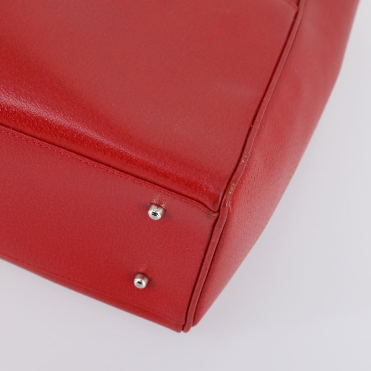 Gucci GUCCI Hand Bag Leather Red Authentic 148420