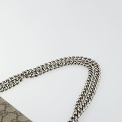 Gucci GUCCI GG Supreme Dionysus Chain Shoulder Bag PVC Beige Silver 400249 Authentic 165253