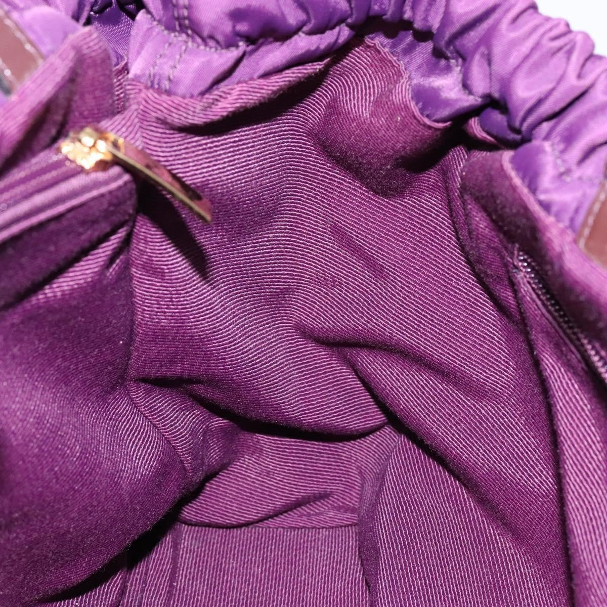 Salvatore Ferragamo Salvatore Ferragamo Vala Shoulder Bag Nylon Purple Gold Authentic 141527