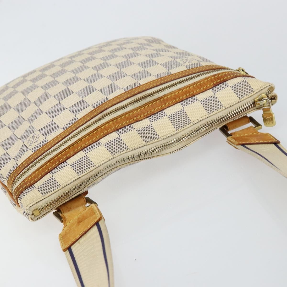 Louis Vuitton LOUIS VUITTON Damier Azur Pochette Bosphore Shoulder Bag N51112 LV Authentic BA7009