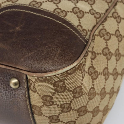 Gucci GUCCI GG Canvas Web Sherry Line Pretty Tote Bag Beige Gold 161719 Authentic 168420