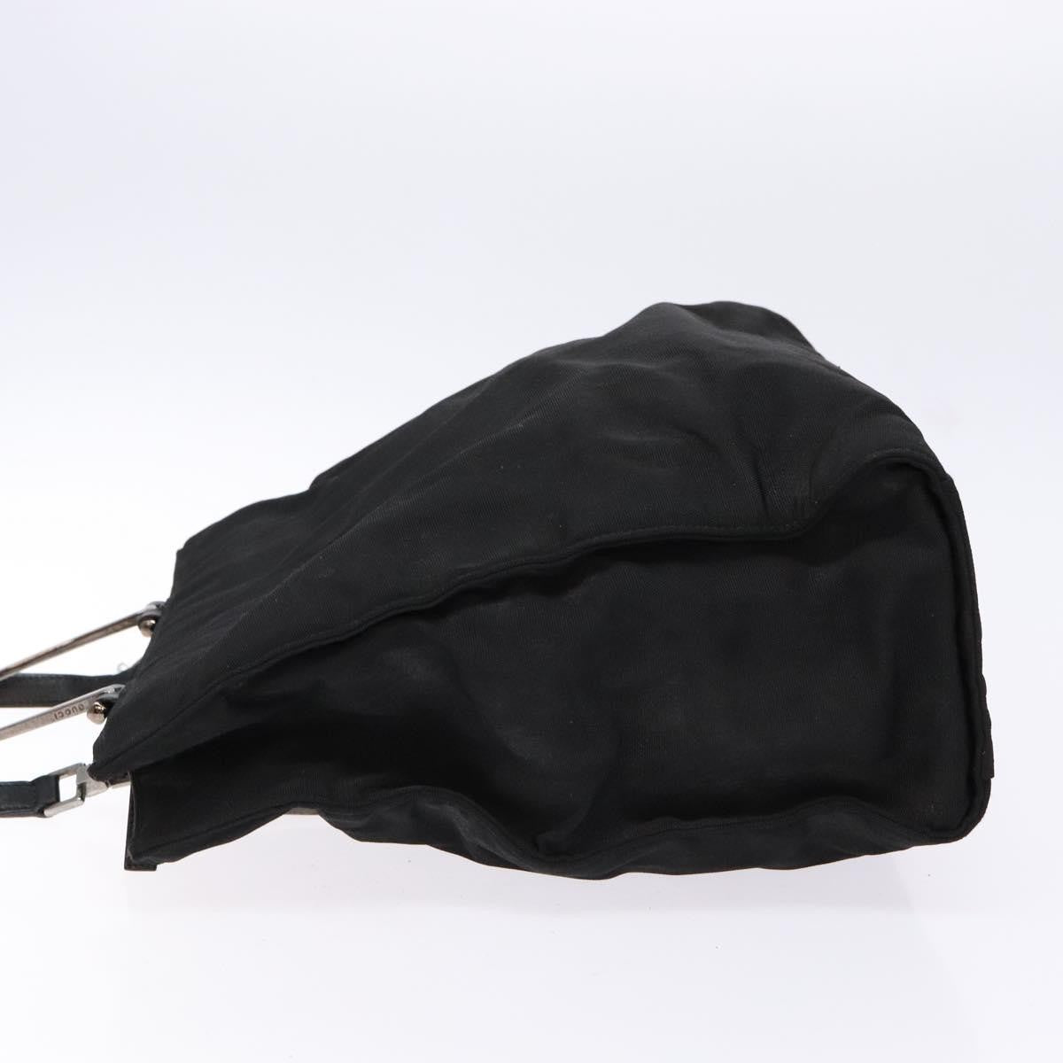 Gucci GUCCI Hand Bag Nylon 2way Black Silver 002 1028 2684 Authentic 139157