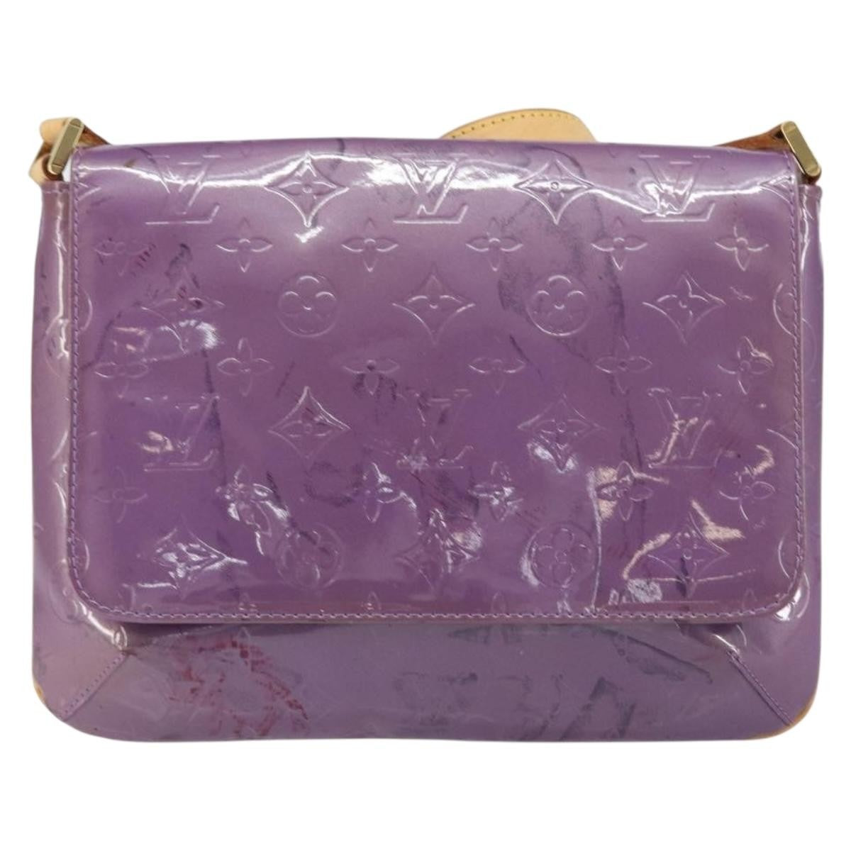 Louis Vuitton LOUIS VUITTON Monogram Vernis Thompson Street Bag Viole M91095 LV Authentic 161428