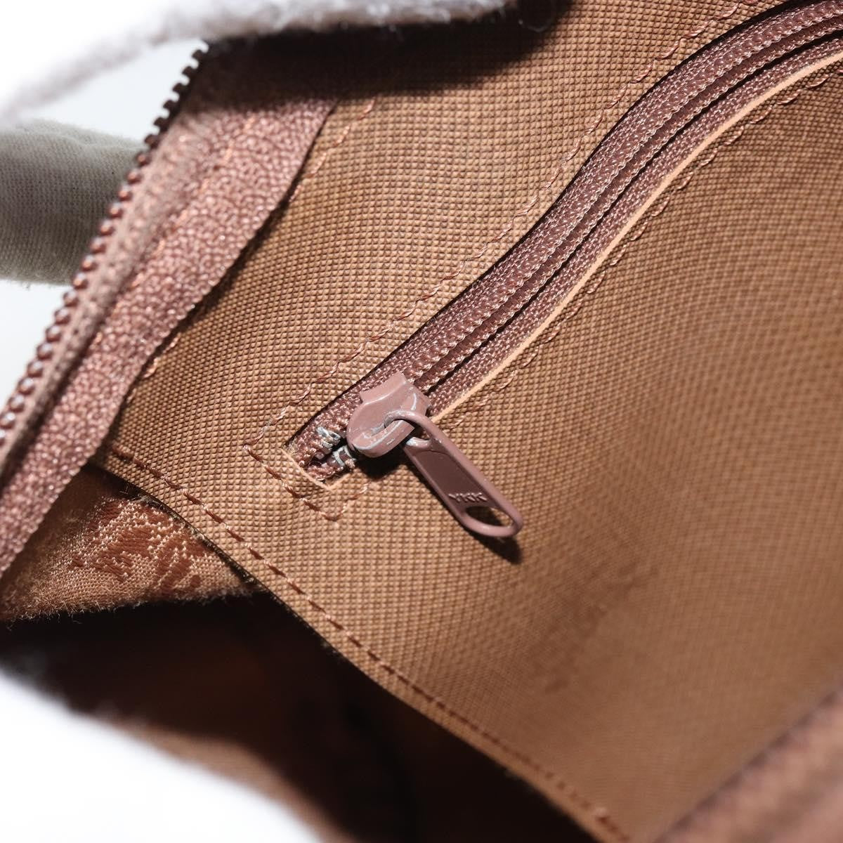Burberrys Burberrys Nova Check Hand Bag Canvas Leather Beige Gold Authentic mr1638