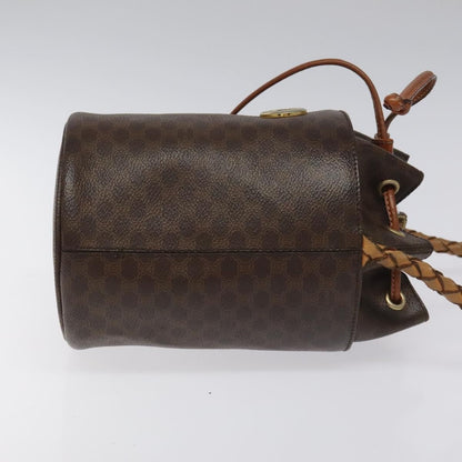 Celine CELINE Macadam Canvas Shoulder Bag PVC Leather Brown Authentic 113406