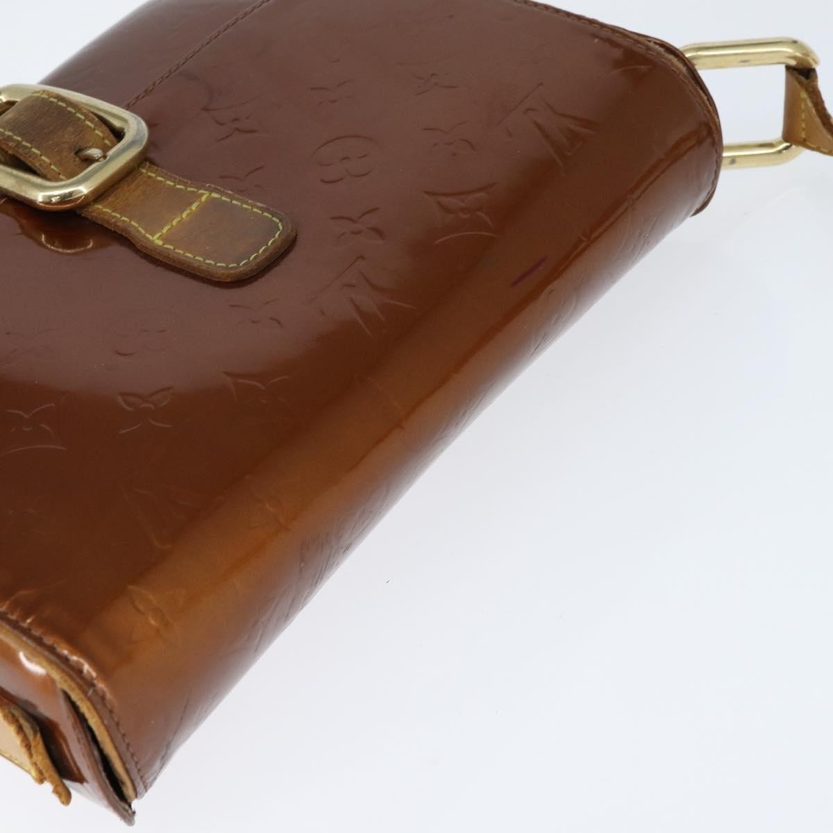 Louis Vuitton LOUIS VUITTON Monogram Vernis Christie GM Bag Bronze M91107 LV Authentic 147762