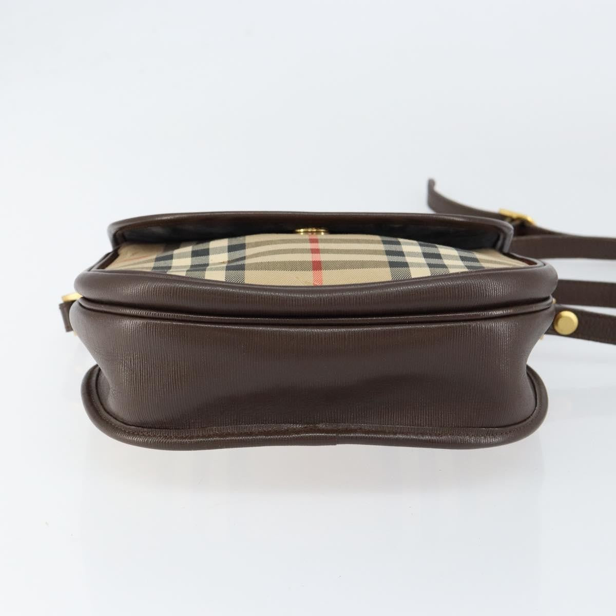 Burberrys Burberrys Nova Check Shoulder Bag Canvas Beige Gold Authentic 153922