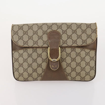 Gucci GUCCI GG Supreme GG Crystal GG Canvas Bag PVC 4 Set Navy Beige Authentic YKZ424