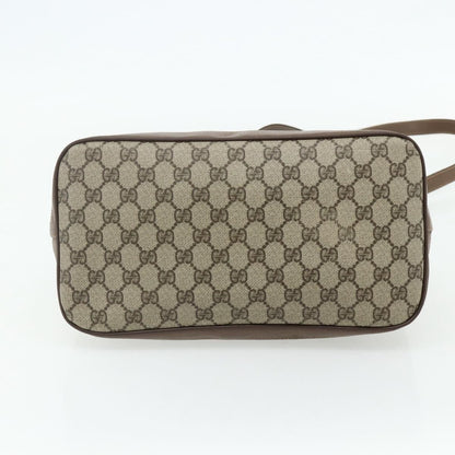 Gucci GUCCI GG Supreme Hand Bag PVC 2way Beige Gold Authentic 179199