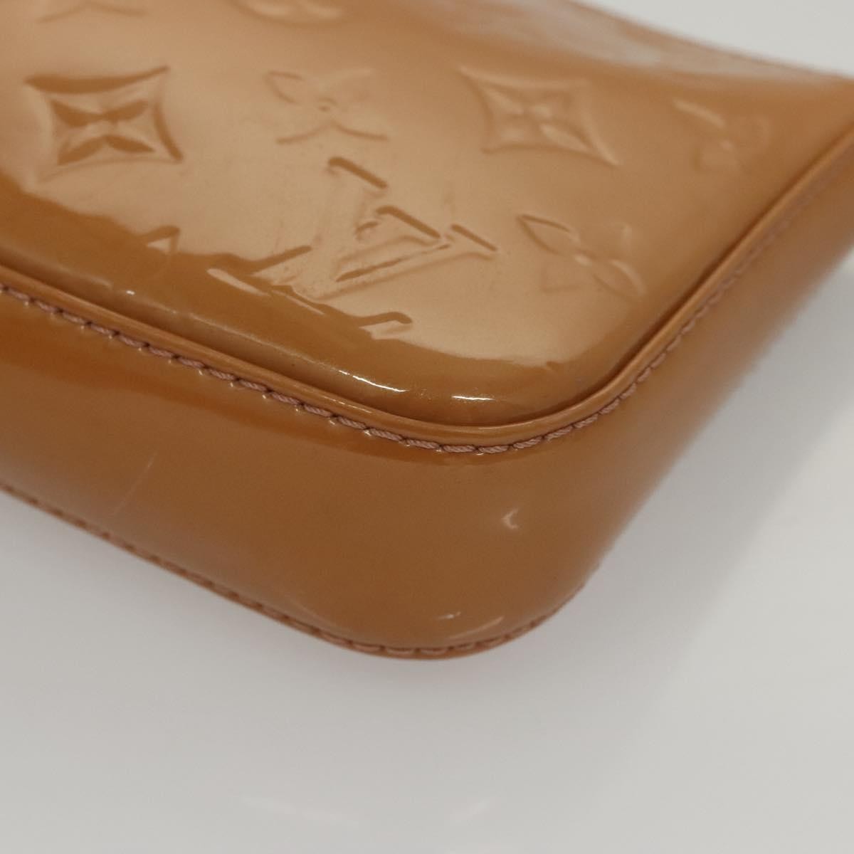 Louis Vuitton LOUIS VUITTON Vernis Pochette Accessoires Pouch Rose Velours M91575 Authentic 117712 Bag