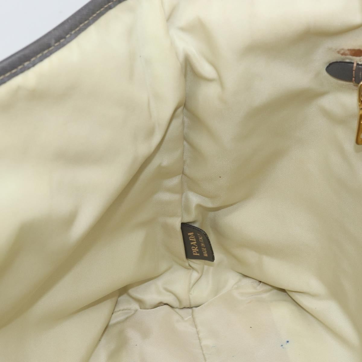 Prada PRADA Tote Bag Nylon Beige Gold Authentic 163284