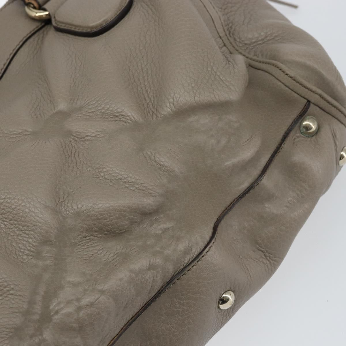 Gucci GUCCI Soho Hand Bag Leather Gray Gold 282307 Authentic 156415