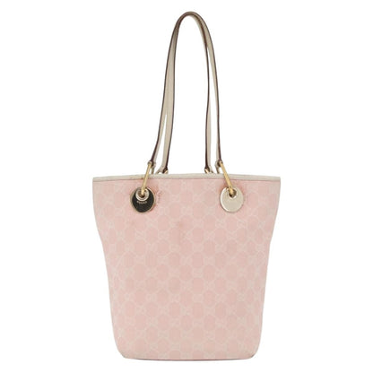 Gucci GUCCI GG Canvas Tote Bag Pink Gold 120840 Authentic 159575