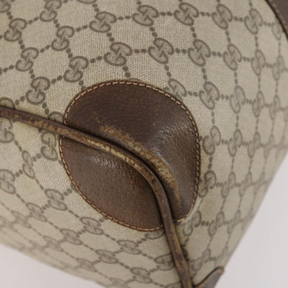 Gucci GUCCI GG Supreme Boston Bag PVC Beige Gold Authentic 175449
