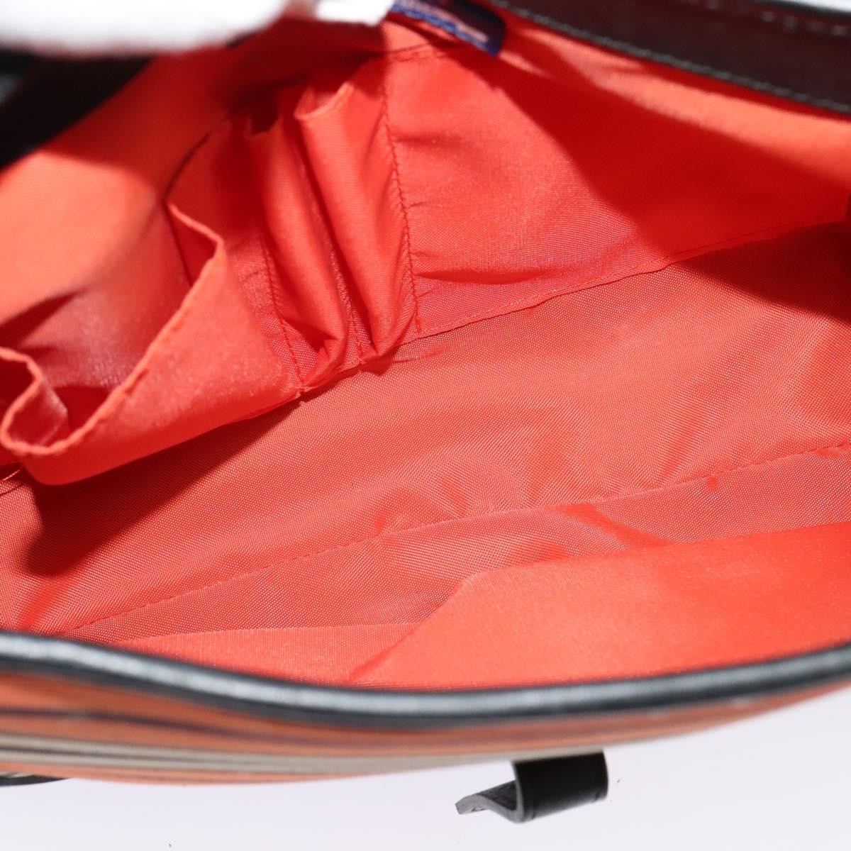 Burberry BURBERRY Blue Label Shoulder Bag Canvas Orange Silver Authentic 140671