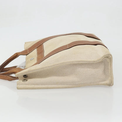 Hermès Hermès HERMES Sac Arne MM Hand Bag Canvas Beige Silver Authentic bs34423