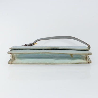 Prada PRADA Shoulder Bag Nylon Light Blue Gold Authentic 143505