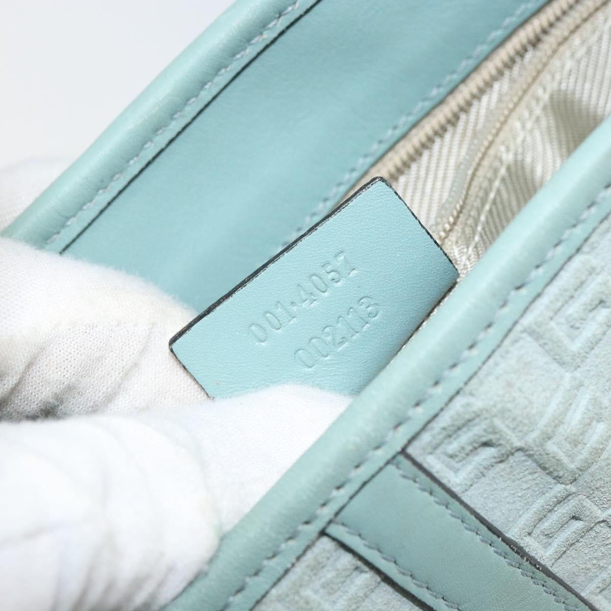 Gucci GUCCI Shoulder Bag Suede Light Blue Gold 001 4057 Authentic ep12851