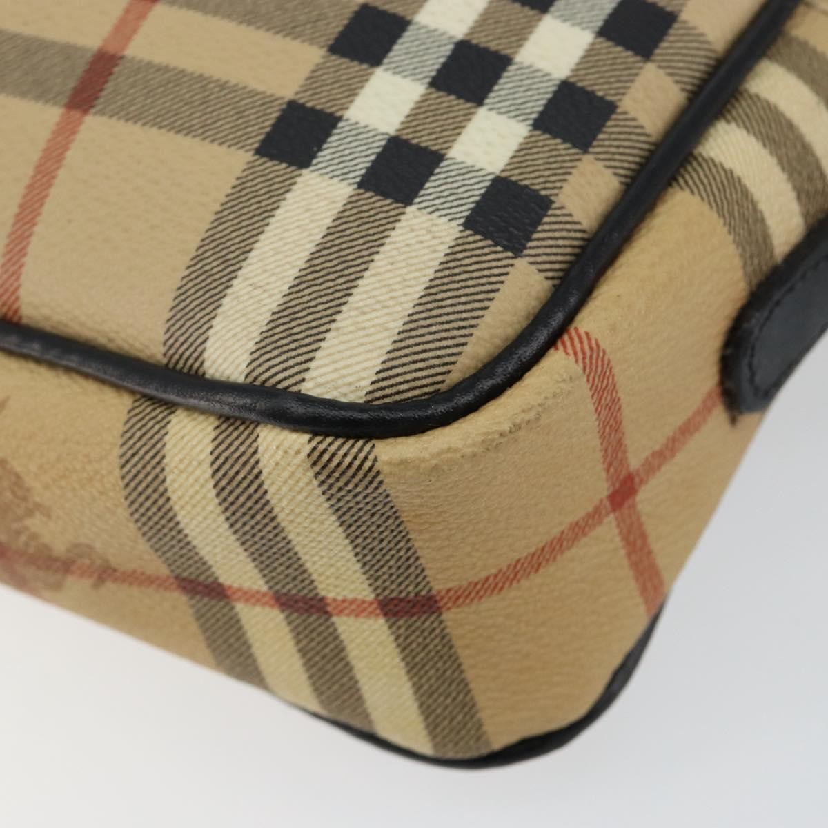 Burberrys Burberrys Nova Check Clutch Bag PVC Beige Gold Authentic ep11601