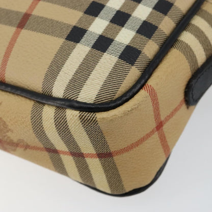 Burberrys Burberrys Nova Check Clutch Bag PVC Beige Gold Authentic ep11601