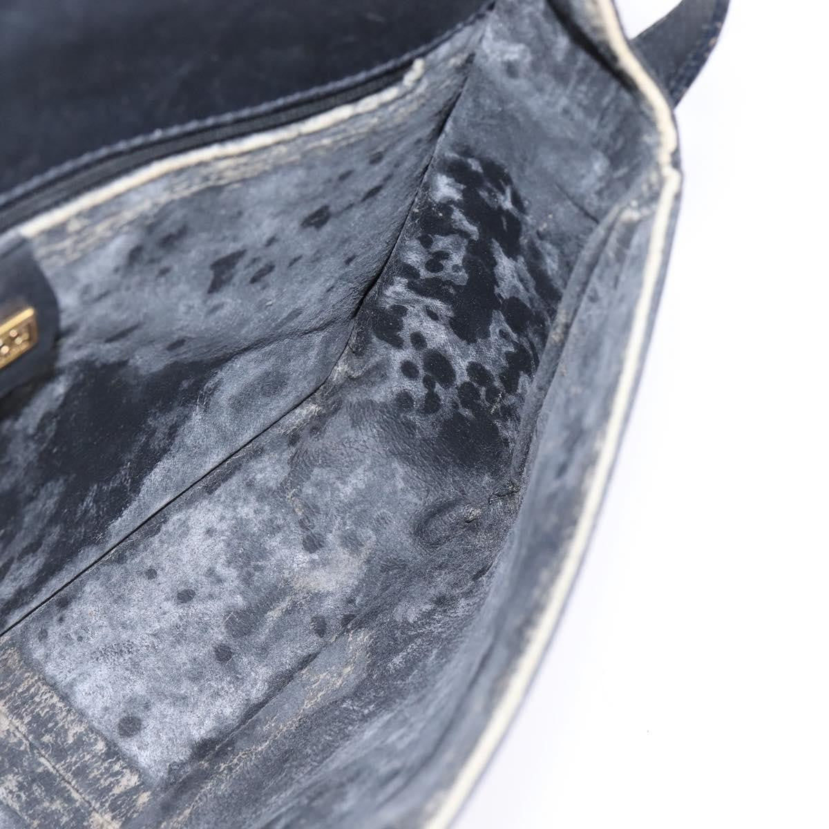 Gucci GUCCI GG Canvas Shoulder Bag Black Gold 001 261 0613 Authentic 144610