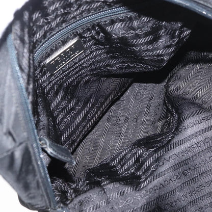 Prada PRADA Tote Bag Nylon Black Silver Authentic 175704